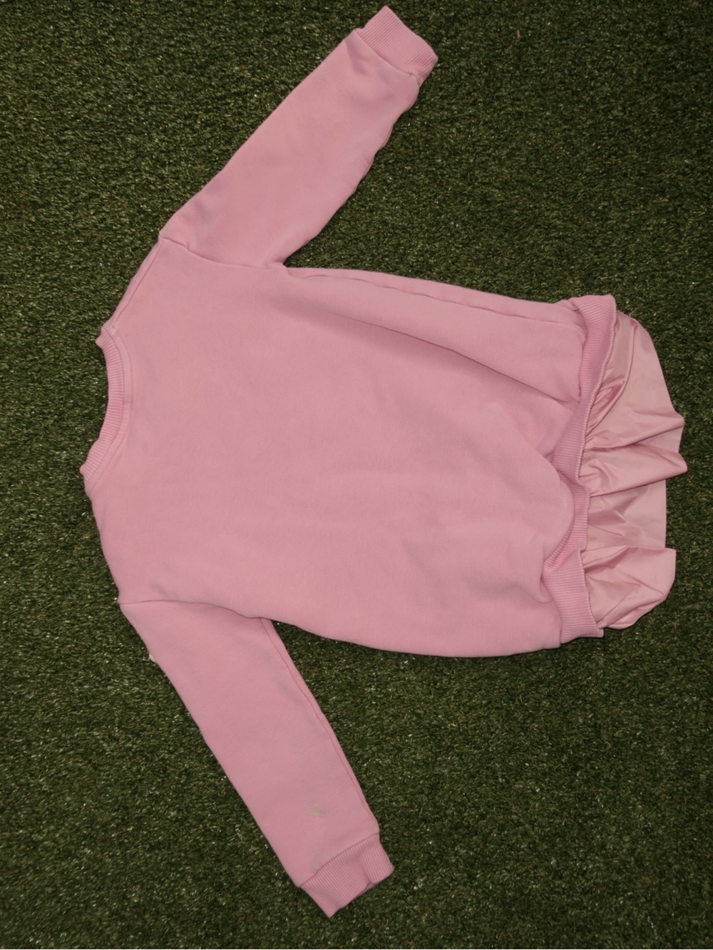 Moncler Pink Logo Ruffle-Hem Sweatshirt - Picture 4 of 5